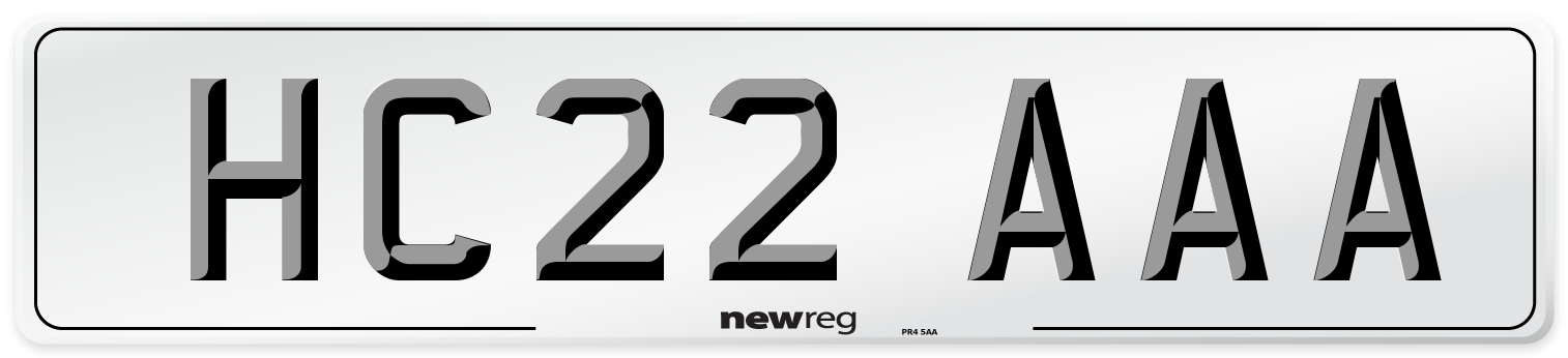HC22 AAA Number Plate from New Reg